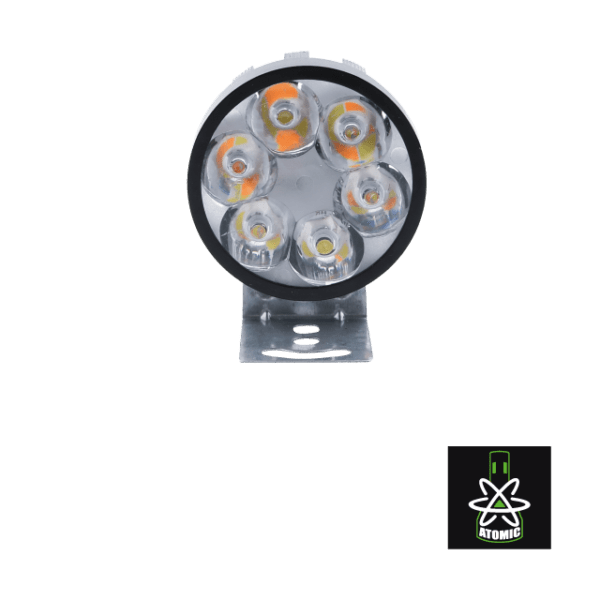 HEADLIGHT MOTO REDONDO BLACK 6LED 20W PZ - ATM-MT07